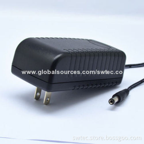 External 42W US Plug-in Switching Power Supply, 100-240V AC, 50/60Hz, ErP, CEC Level V, MEPS IV